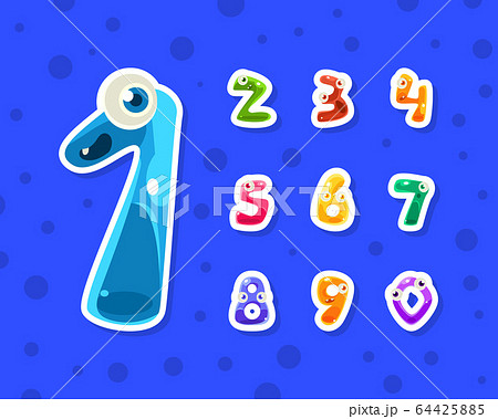 Jelly Colorful Numbers Cute Cartoon Characters Collection Vector Illustration Jelly Colorful Numbers Cute Cartoon Characters Collection Vector Illustration 64425885