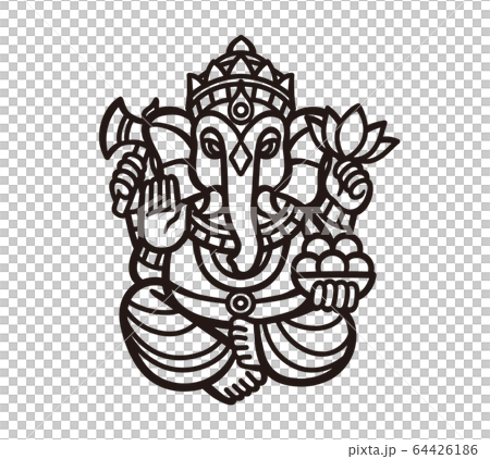 一点物アート】Ganesha-ガネーシャ-【引き寄せ・イラスト】 一点物