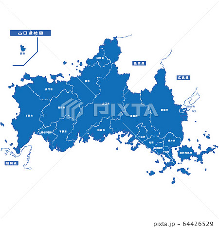 山口県の地図イラスト フリー素材 を無料ダウンロード