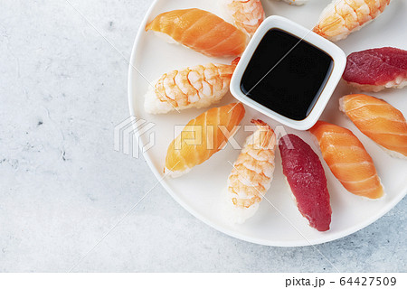 Mix of Traditional Japanese sushi Mix of Traditional Japanese sushi 64427509