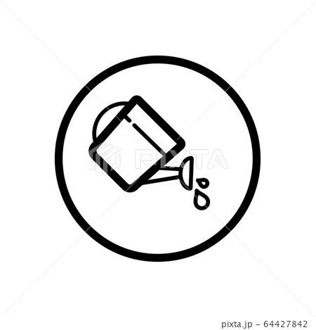 Watering can. Outline icon in a circle. Gardening Watering can. Outline icon in a circle. Gardening 64427842