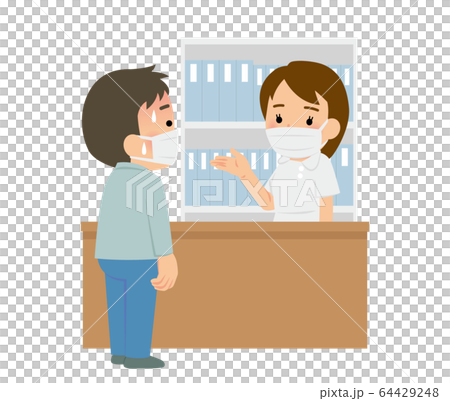 職業シリーズ　看護師と患者長袖 64429248