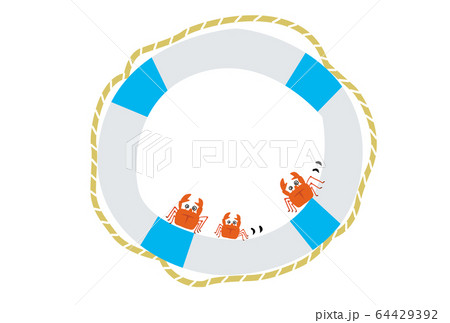 夏　蟹と浮き袋　タイトルバック 64429392