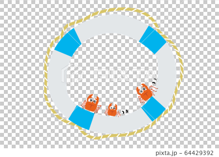 夏　蟹と浮き袋　タイトルバック 64429392