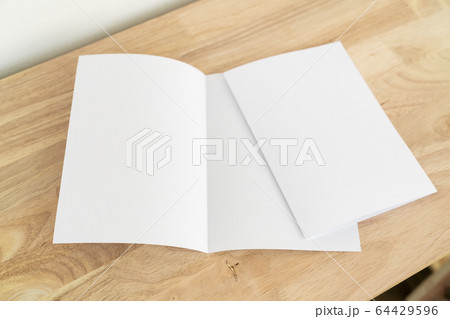 A4 half-fold brochure blank white template A4 half-fold brochure blank white template 64429596