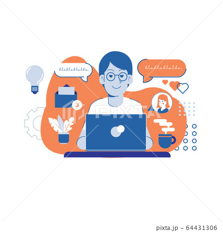 People Work in front of laptop 64431306