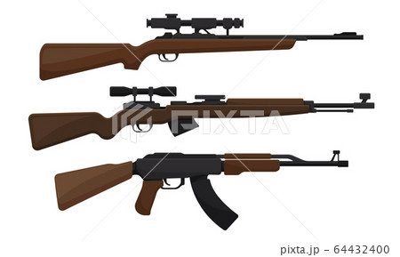 Handguns Or Rifle Models With Firing Trigger のイラスト素材 Handguns Or Rifle Models With Firing Trigger のイラスト素材