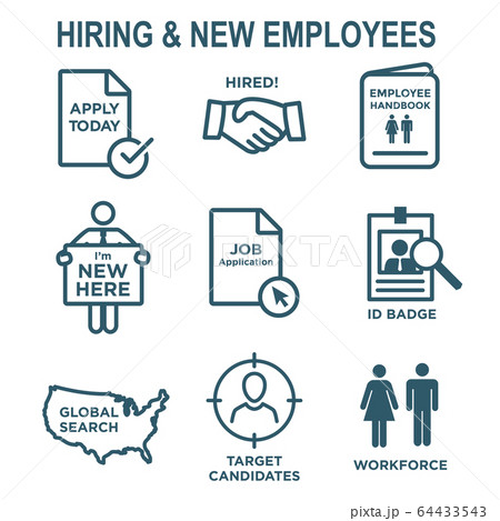 Hiring and Employees icons - job related images 64433543