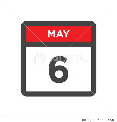 May 6 calendar icon w day of month 64433556