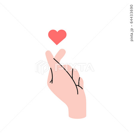 hand making mini heart sign symbol vector hand making mini heart sign symbol vector 64433690