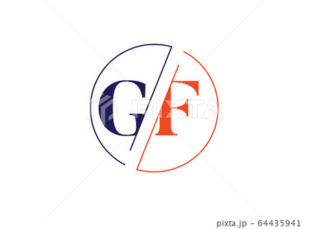 Initial Monogram Letter GF Logo Design Vector Template. GF Letter Logo Design 64435941