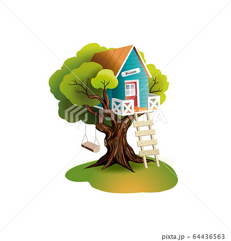 Tree House Cartoon House Stock Illustration