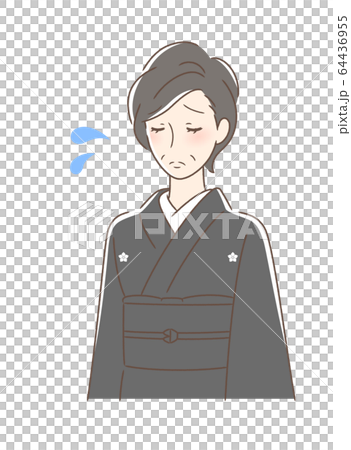 Sad mourning woman 64436955