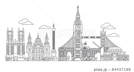 London skyline line art 4 64437199
