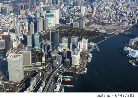 浜崎橋ジャンクション上空から築地方向を空撮 64437283