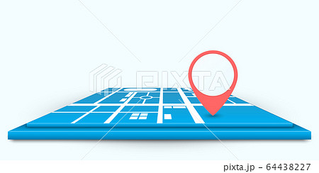 Navigator pin icon with bank circle frame checking 64438227