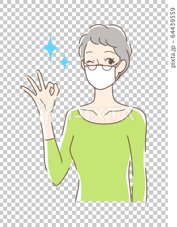 戴著面具的微笑的婦女 戴著面具的微笑的婦女 64439559