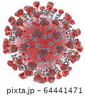 Cowid-19 coronavirus closeup cut out on a white background 64441471