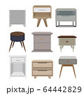 Bedside tables set. Vector illustration   64442829