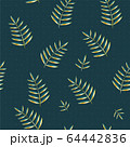 Vector tropical leaves pattern. Seamless botanic 64442836