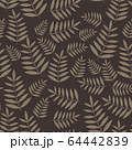 Vector tropical leaves pattern. Seamless botanic 64442839