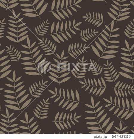 Vector tropical leaves pattern. Seamless botanic Vector tropical leaves pattern. Seamless botanic 64442839
