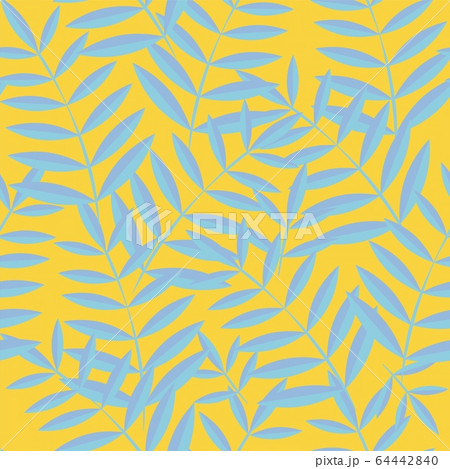 Vector tropical leaves pattern. Seamless botanic 64442840