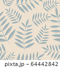 Vector tropical leaves pattern. Seamless botanic 64442842