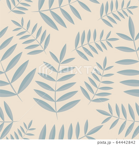 Vector tropical leaves pattern. Seamless botanic Vector tropical leaves pattern. Seamless botanic 64442842