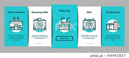 Factory Industrial Onboarding Elements Icons Set Vector 64442937