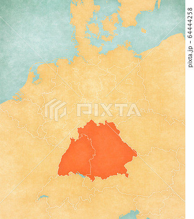 Map of Germany - Bavaria and Baden-Wurttemberg Map of Germany - Bavaria and Baden-Wurttemberg 64444258