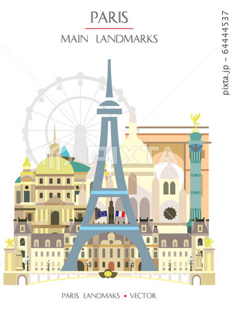 Colorful Paris landmark 10 Colorful Paris landmark 10 64444537