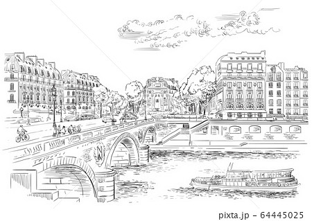 Vector hand drawing Paris 7 64445025