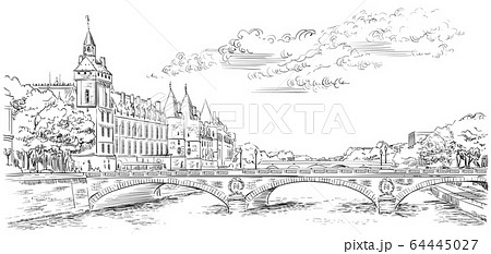 Vector hand drawing Paris 5 64445027