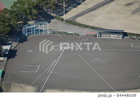 日本,野球場,俯瞰ショット 日本,野球場,俯瞰ショット 64446036