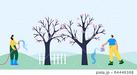 Garden work concept Garden work concept 64446368