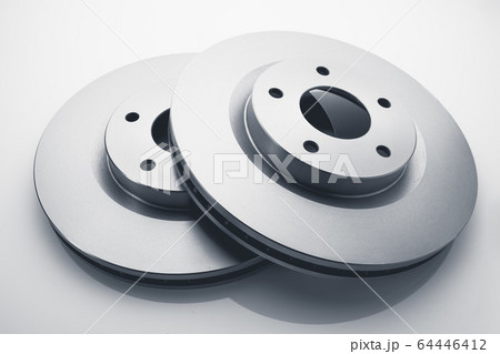 car brake discs on white background car brake discs on white background 64446412