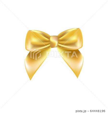 Shiny golden satin ribbon . Vector isolate goldのイラスト素材 [64448196] - PIXTA