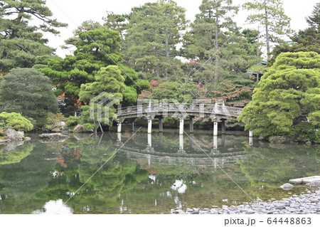 京都御所 御池庭と欅橋 京都御所 御池庭と欅橋 64448863