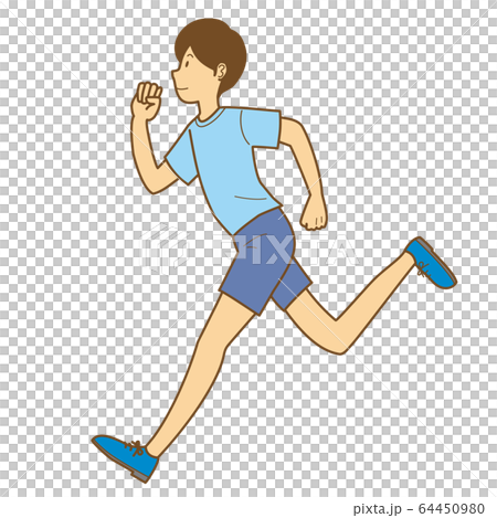 There is a running man line - Stock Illustration [64450980] - PIXTA