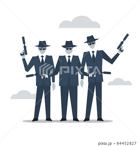 Criminal group of people, mafia bad guys 64452827