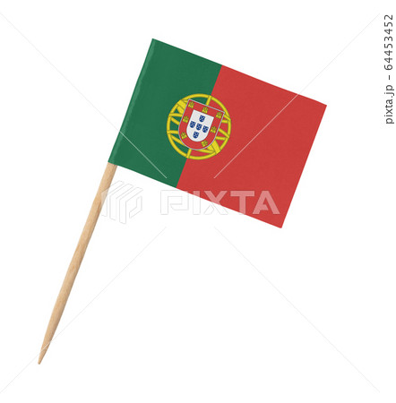Small paper Portugese flag on wooden stick Small paper Portugese flag on wooden stick 64453452