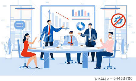 Business Meeting Profit Loss Discussion in Office 64453700
