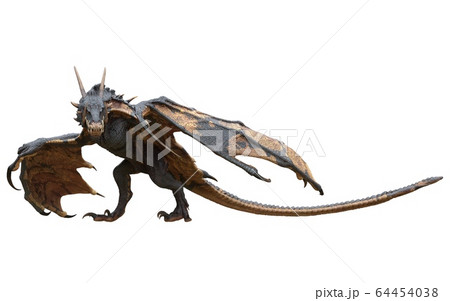 Fantasy dragon isolated on white 3d illustration 64454038