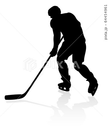 Ice Hockey Player Silhouette Ice Hockey Player Silhouette 64454961