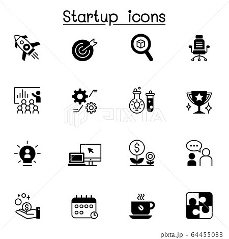 Startup icon set vector illustration graphic 64455033