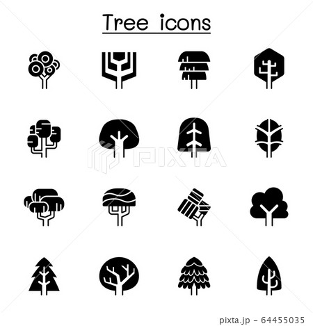 Tree icon set vector illustration graphic design 64455035
