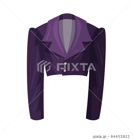 Long Sleeved Blazer or Jacket with Collar as Womenswear Vector Illustration 64455922