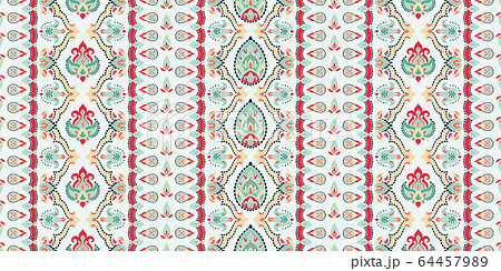 Rectangular seamless Boho Print vector design for 64457989