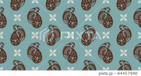 Rectangular seamless Boho Print vector design for 64457990